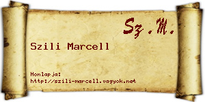 Szili Marcell névjegykártya